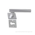 130 Mm Modern Front Interior Door Handles Hardware With Base 50 * 50 Mm Hr3027